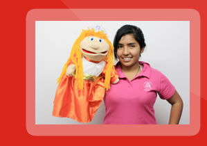 Titeres gigantes y teatrinos inflables para fiestas infantiles.